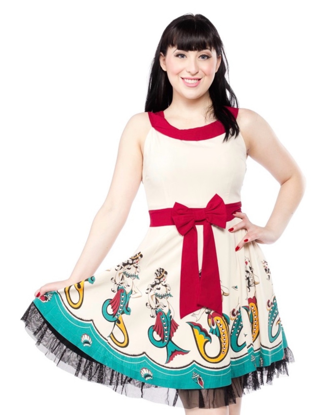 Sourpuss Mermaids Dance Rockabilly Dress – Size Small